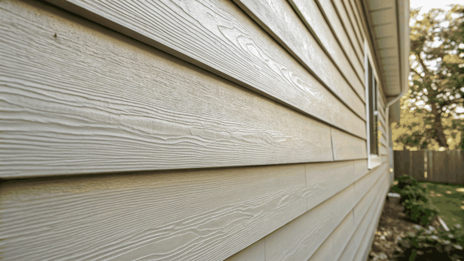 Detail of a modern exterior siding installation